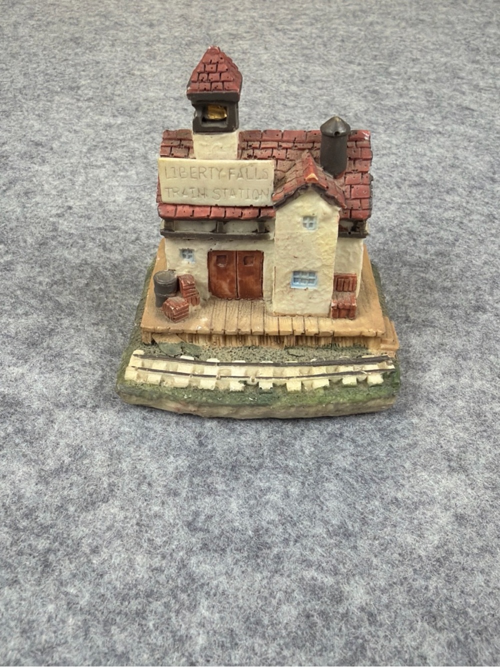 1991 Liberty Falls Train Station Miniature Ceramic Porcelain Vintage